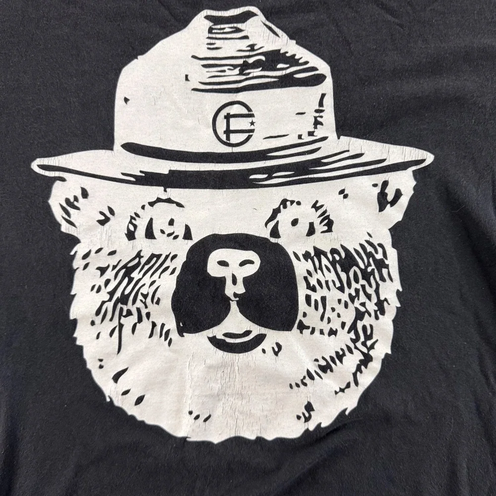 Cali's Finest Graphic T-Shirt Mens XL Black Good Ranger Bear Short Sleeve Cotton